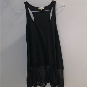 umgee black lace tank